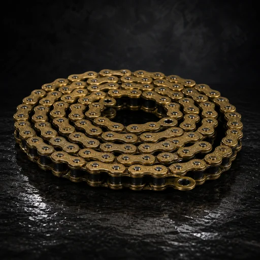 420 O-Ring Gold Chain, Coiled